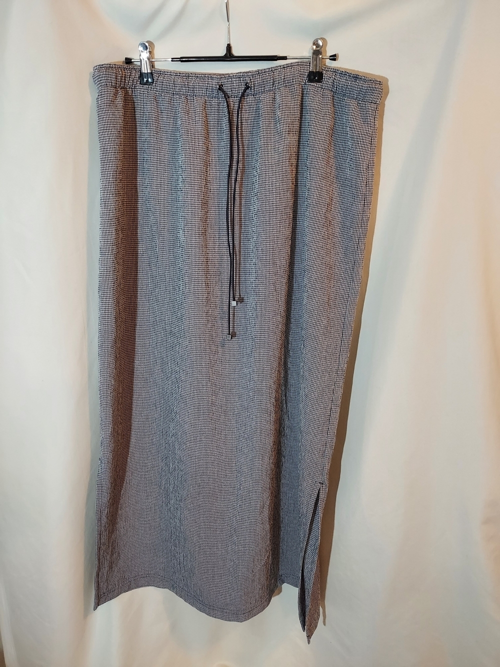 Christopher & Banks Gingham Check Maxi Skirt with Slit – Size XL
